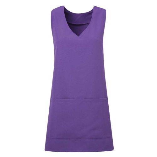 PR177 Női V-nyakú belebújós tunika zsebekkel Premier, Purple-L/XL