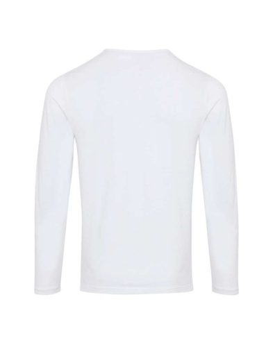 PR218 férfi gombos nyakú felgombolható hosszú ujjú sztreccspóló Premier, White-2XL