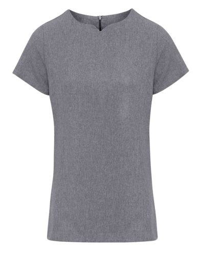 PR688 oldalzsebes lekerekített V-nyakú tunika Premier, Grey Heather-2XL