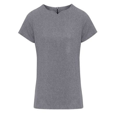 PR688 oldalzsebes lekerekített V-nyakú tunika Premier, Grey Heather-XS