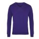 PR694 V-nyakú finom kötésű férfi pulóver Premier, Purple-3XL