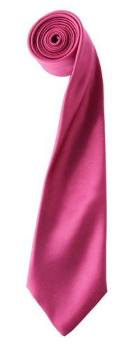 PR750 szatén 144 cm-es férfi nyakkendő Premier, Hot Pink-U