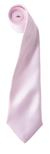 PR750 szatén 144 cm-es férfi nyakkendő Premier, Pink-U