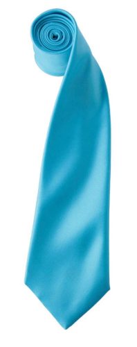 PR750 szatén 144 cm-es férfi nyakkendő Premier, Turquoise-U