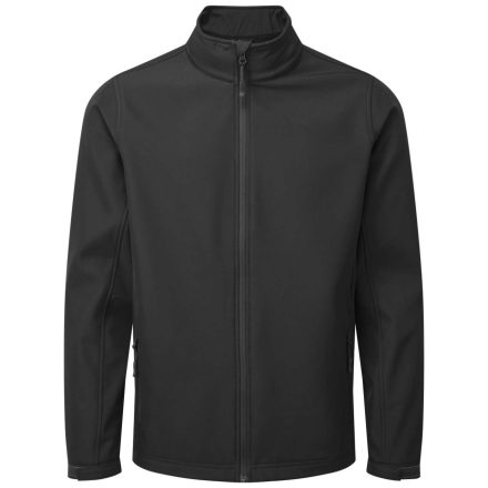 PR810 férfi softshell galléros dzseki elől végig cipzárral Premier, Black-2XL