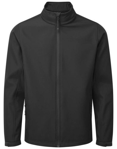 PR810 férfi softshell galléros dzseki elől végig cipzárral Premier, Black-2XL