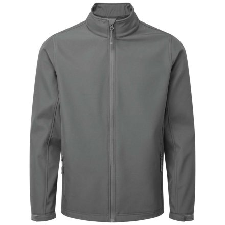 PR810 férfi softshell galléros dzseki elől végig cipzárral Premier, Dark Grey-2XL