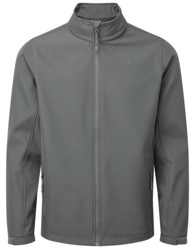 PR810 férfi softshell galléros dzseki elől végig cipzárral Premier, Dark Grey-2XL