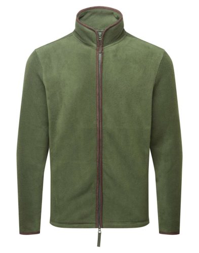 PR823 ARTISAN férfi cipzáras polár pulóver Premier, Moss Green/Brown-2XL