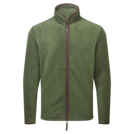 PR823 ARTISAN férfi cipzáras polár pulóver Premier, Moss Green/Brown-L