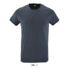 REGENT FIT környakas testhez álló férfi póló, SOL'S SO00553, Heather Denim-2XL