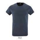 REGENT FIT környakas testhez álló férfi póló, SOL'S SO00553, Heather Denim-2XL