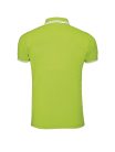 PASADENA férfi galléros póló kontrasztos csíkokkal, SOL'S SO00577, Lime/White-2XL