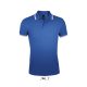 PASADENA férfi galléros póló kontrasztos csíkokkal, SOL'S SO00577, Royal Blue/White-2XL