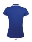 PASADENA Női galléros póló kontrasztos csíkokkal, SOL'S SO00578, Royal Blue/White-2XL