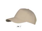 Uniszex pamut 5 paneles baseball sapka, SOL'S SO00594, Beige-U