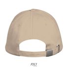 Uniszex pamut 5 paneles baseball sapka, SOL'S SO00594, Beige-U