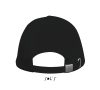 Uniszex pamut 5 paneles baseball sapka, SOL'S SO00594, Black-U