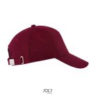 Uniszex pamut 5 paneles baseball sapka, SOL'S SO00594, Burgundy-U