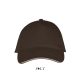 Uniszex pamut 5 paneles baseball sapka, SOL'S SO00594, Chocolate/Beige-U