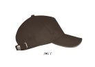 Uniszex pamut 5 paneles baseball sapka, SOL'S SO00594, Chocolate/Beige-U