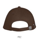 Uniszex pamut 5 paneles baseball sapka, SOL'S SO00594, Chocolate/Beige-U