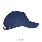 Uniszex pamut 5 paneles baseball sapka, SOL'S SO00594, French Navy-U