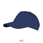 Uniszex pamut 5 paneles baseball sapka, SOL'S SO00594, French Navy-U