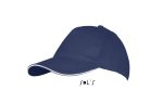 Uniszex pamut 5 paneles baseball sapka, SOL'S SO00594, French Navy/White-U