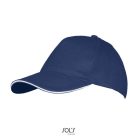 Uniszex pamut 5 paneles baseball sapka, SOL'S SO00594, French Navy/White-U