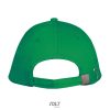 Uniszex pamut 5 paneles baseball sapka, SOL'S SO00594, Kelly Green/White-U