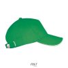 Uniszex pamut 5 paneles baseball sapka, SOL'S SO00594, Kelly Green/White-U