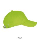 Uniszex pamut 5 paneles baseball sapka, SOL'S SO00594, Lime-U