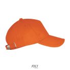 Uniszex pamut 5 paneles baseball sapka, SOL'S SO00594, Orange-U