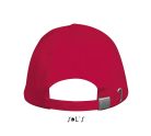 Uniszex pamut 5 paneles baseball sapka, SOL'S SO00594, Red-U