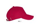 Uniszex pamut 5 paneles baseball sapka, SOL'S SO00594, Red-U