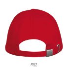 Uniszex pamut 5 paneles baseball sapka, SOL'S SO00594, Red-U