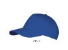 Uniszex pamut 5 paneles baseball sapka, SOL'S SO00594, Royal Blue-U