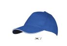 Uniszex pamut 5 paneles baseball sapka, SOL'S SO00594, Royal Blue/White-U