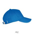 Uniszex pamut 5 paneles baseball sapka, SOL'S SO00594, Royal Blue/White-U