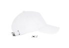 Uniszex pamut 5 paneles baseball sapka, SOL'S SO00594, White-U