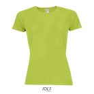 Női raglános rövid ujjú sport póló, SOL'S SO01159, Apple Green-2XL