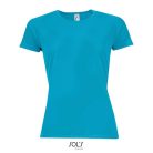 Női raglános rövid ujjú sport póló, SOL'S SO01159, Aqua-2XL