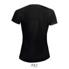 Női raglános rövid ujjú sport póló, SOL'S SO01159, Black-2XL