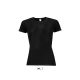 Női raglános rövid ujjú sport póló, SOL'S SO01159, Black-L