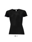 Női raglános rövid ujjú sport póló, SOL'S SO01159, Black-M