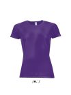 Női raglános rövid ujjú sport póló, SOL'S SO01159, Dark Purple-2XL