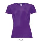 Női raglános rövid ujjú sport póló, SOL'S SO01159, Dark Purple-2XL