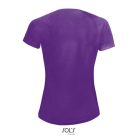 Női raglános rövid ujjú sport póló, SOL'S SO01159, Dark Purple-2XL