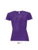 Női raglános rövid ujjú sport póló, SOL'S SO01159, Dark Purple-L